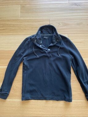 Club Monaco Black Quarter-Snap Pullover